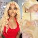 613 Body Wave Lace Front Wig - 13X6 Transparent Lace  Blonde Human Hair Pre Plucked With Baby Hair 150% Density Wigs for Women (22inch) 613 Body Wave Lace Front Wig 22 Inch