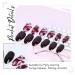 Stiletto Punk Witches Press on Nails Black and Red Flame Marble Full Cover Glossy False Nails (24 PCS) - For Women and Girls - Buy Online on GoSupps.com
