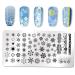 Snowflake Flowers Nail Stamping Plates Boy Girl Face Image Stamp Templates Printing Stencil Tools Autumn Winter