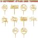 10-Pack Gold Acrylic Happy Birthday Cake Toppers - 4x6 inch - Birthday Cake Supplies - Buy Online on GoSupps.com
