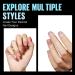 Tomicca Quadrat Artificial Nail Tips - 504 Ultra Short Gel Tips for DIY Nail Art & Studios | 12 Sizes French Full Cover Nail Tips - Buy Online on GoSupps.com