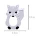 PREMYO Fox Teething Ring for Babies - BPA Free Silicone Cooling Teething Aid - Relieves Teething Pain - Soft Gray - Buy Online on GoSupps.com