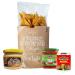 Nacho Kit/Mexican Nachos Stone Ground Tortilla Chips Creamy Cheese Sauce Dip Mild Red Salsa Sauce and Nacho Jalapeno Slices