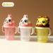Edison Friends 3D Non-Spill Straw Cup - BPA Free, Platinum Silicone, White Rabbit Design | 10.1 Oz - Made in Korea - Buy Online on GoSupps.com