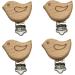 Arakierst 5pcs Natural Wood Bird Shape Pacifier Clips - DIY Beading Accessory - Buy Online on GoSupps.com