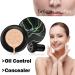 Air Cushion CC Cream & Mushroom Head Foundation Set with Makeup Sponge - Long Lasting & Easy to Use | Natural Skin Care - 2# Natural Color - Buy Online on GoSupps.com