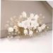 Ipetboom Wedding Hair Comb Bridal Hair Comb White Zinc Alloy Wedding Bride Wedding Hair Piece - Buy Online on GoSupps.com