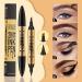 2 in 1 Magic Eyebrow Pencil - Microblade Eyebrow Pen for Natural Makeup - Gold-Black - Buy Online on GoSupps.com