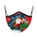 riou Christmas Face Mask Washable with Motif Breathable Mouth and Nose Protection Fabric for Adults