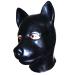 Latex Mask Hood Full head 3D Heavy Mould Latex Dog Animal Mask Party Mask 0.8mm Black