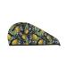 Hair Towel Wrap Hair Drying Towel with Button Towel Turban Head Towel to Dry Hair Quickly (Citrus Fruits Elegant Lemons)