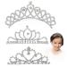 NODG 3 Pieces Silver Tiaras for Women Princess Rhinestone Mini Tiaras with Comb Crowns for Women with Comb for Princess Party Favors Tiaras and Crowns for Women 3 Count (Pack of 1)