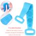 2 PCS Long Silicone Body Back Scrubber for Men, Women & Children - Blue - Buy Online on GoSupps.com