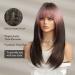 Shop Oefei Pink Brown Ombre Wig | Long Straight Layered Synthetic Heat-Resistant Wigs for Women - Perfect for Daily Wear & Cosplay - Buy Online on GoSupps.com