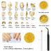 Champagne Nail Rhinestones & Glitters Kit - 60pcs Golden Gems & Flatback Stones for Nail Art & DIY Crafts - Buy Online on GoSupps.com
