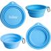 Petbonus Foldable Dog Bowls - 2 Pack Silicone Leak-Proof Travel Bowls for Dogs - Portable Water & Feed Bowls with Carabiners (Light Blue Light Green) - Perfect for On-the-Go Pets - Buy Online on GoSupps.com