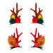 Christmas Reindeer Antler Hair Clip 2 Pairs Christmas Hair Barrettes Antlers Headdress Cute Reindeer Antlers Ears Hair Accessory for Christmas Party Cosplay