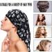 Ladaypoa Women's Satin Sleep Cap - 2-Piece Silk Hood for Curly Hair | Adjustable Double-Layer Design | Black - Buy Online on GoSupps.com