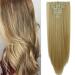 Sego clip in extensions hair extension hair part 8 tresses like real hair smooth dark blonde mix bleach blonde 23 "(58cm) -140g 58 cm dark blonde mix bleaching blonde