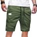 kbndieu Men's Cargo Shorts - Multi Pocket Zipper Golf Shorts for Summer - Green, Medium - Buy Online on GoSupps.com