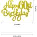 CHEERYMAGIC Happy 60th Birthday Cake Topper Gold Glitter 60th Birthday Cake Decorations Happy Birthday Cupcake Toppers for Birthday Anniversary Party Decorations A4-SRDGZS (Gold) - Buy Online on GoSupps.com