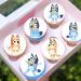 24 x Pre-Cut Bluey 5 Edible Stand up Wafer Paper Cupcake Toppers Cake Decorations Birthday Party Blue Dog - Buy Online on GoSupps.com