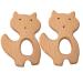 Arakierst 10pcs Organic Wood Fox Teether - Handmade Beech Wooden Animal Shape for DIY Pacifier Chain - Buy Online on GoSupps.com