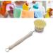 Wooden Pots Washing Brush with Long Handle Kitchen Dishes Cast Iron Pots Pans Scrubber Cleaning Tool Household Accessory Cleaning Brush - Buy Online on GoSupps.com