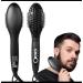 Hair Straightener Brush Ionic Heated Beard Straightener Hot Hair Brush with 3 Temperature Settings LED Display Auto Safety Shut Off and Frizz-Free for Men and Women
