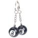 Tbkoly 2x Billiard Ball Keyring Key Ring Luck .8