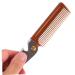 Beaupretty Foldable Face Hair Brush & Bottle Opener - Portable Stainless Steel Travel Comb for Men's Beard Care & Hair Cutting - Buy Online on GoSupps.com