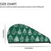 Christmas Trees Hair Towel Wrap | Quick Drying Turban with Button | Premium Hair Drying Towel - Buy Online on GoSupps.com