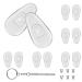 Mr.ZzjOOj Eyeglasses Nose Pads, Upgraded Soft Silicone Air Chamber Eyeglass Nose Pads, 6 Pairs of Screw-in 15mm Glasses Nose Pad Set with Screws and Micro Screwdriver Clear Core