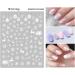 Christmas Nail Stickers 10 Sheets Self-Adhesive Nail Decal Snowflake Winter White Nail Art Decoration Design Supplies - Buy Online on GoSupps.com