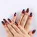 SIUSIO 24Pcs Medium Coffin Nails Ombre Full Cover Press on UV Covered Pure Color Ballet Acrylic Fake Nail Middle Ballerina False Gel Nails Art Tips for Women and Girls Red wine