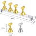 Yasmous 2 Sets Magnetic Crystal Nail Art Holder Display Stands - Gold and Silver | Nail Art Practice for False Nails Manicure - Buy Online on GoSupps.com