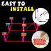 18.2 3-in-1 Glowing Ring Toss Tic Tac Toe Outdoor Game for Adults & Family - Blue Green - Buy Online on GoSupps.com