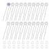Unicraftale 20 sets u shadow platinum hair needles round bezel empty hairpins brass diy cabochon hairpins accessories with glass cabochons 12mm tablet hair clip 80mm hair fork for jewelry production