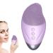 Face Cleansing Brush - Gentle Silicone Facial Brush Face Scrub Cleanser | Rechargeable Waterproof Vibrating Skincare Tools for Thorough Cleansing Exfoliation & Boosts Absorption Purple (English)