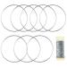8 Pack Floral Hoop 10 Inches Metal Rings for Crafts Macrame Rings Hoop Wreath Dream Catcher Rings DIY Wreath Candle Rings Wreaths Craft Hoops Silver
