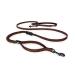 Ezydog jogging dog leash for small and medium -sized dogs - jogging leash road runner lite 210cm - leash for jogging with dog reflective elastic with bungee jerk dampers (12mm chocolate) 1.2 x 210cm chocolate