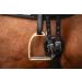 Equinate Safety Stalk Belfast 10cm Gold - Anti-Slip Rubber Tread | Stirrup for Adults & Children | Ankle Relief - 2 Pieces - Buy Online on GoSupps.com