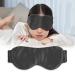 Eye Mask for Sleeping Made of 100% Mulberry Silk Face-Hugging Padded Silk Eye Cover for Sleeping with Adjustable Band Silk Sleep Mask for Women Men (Forged Iron)