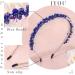IYOU Bridal Wedding Headbands Royal Blue Crystal Hair Bands Sparkly Rhinesotne Guest Birde Bridesmaid Hair Accessories for Women and Girls - Buy Online on GoSupps.com