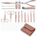 Jiklophg Manicure Kit 16 Pieces Spoon Ear Stainless Steel Nail Clippers Travel Manicure Scissors for Nails - Buy Online on GoSupps.com