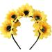Yellow Headband Flower Wreath Women Girls Beach Wedding Travel Carnival Party Headpiece Headband with Sunflowers Flowers Hair Band Headpiece Flowers Hair Band Sunflowers Headband - Buy Online on GoSupps.com