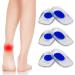 NewPop 3 pairs of heel spur inserts gel heel shells silicone professional heel pillow inserts heel cushion for shoes orthopedic jet interludes for relieving plantar fasciitis Achilles pain (s) s (34-39)