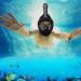 QingSong Full Face Snorkel Mask with Camera Mount | 180 Panoramic View | Anti-Fog & Anti-Leak | Snorkel Set for Kids & Adults - Black (L-XL) - Buy Online on GoSupps.com