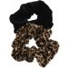 Zac's Alter Ego Set of 2 Hair Scrunchies - Velvet Leopard Print & Plain Velvet - Buy Online on GoSupps.com