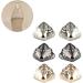 Happyyami Metal High Heel Tip Cap Covers - 3 Pairs | Pump Toe Protector Charms - 3.5x3.5cm (Style4) - Buy Online on GoSupps.com